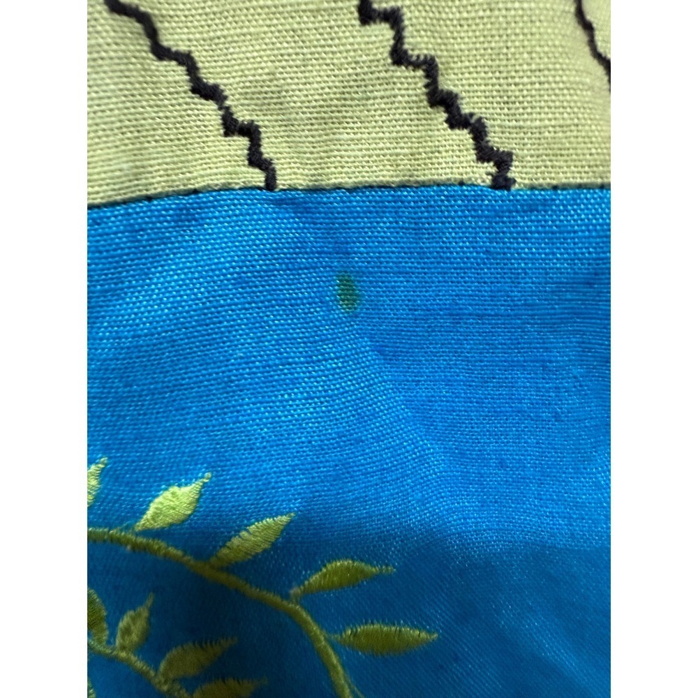 Indigo Rain Vintage Patchwork Bead Button Jacket … - image 7